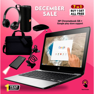 7 In 1 Bundle Offer Hp Touch screen Chromebook G5