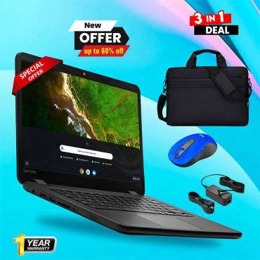 Lenovo N42 Laptop Chromebook  with Mouse, Carry Case Bag