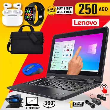 Lenovo Yoga 11e Chromebook with Mouse, Carry Case Bag, Smart Watch & Airpods Pro
